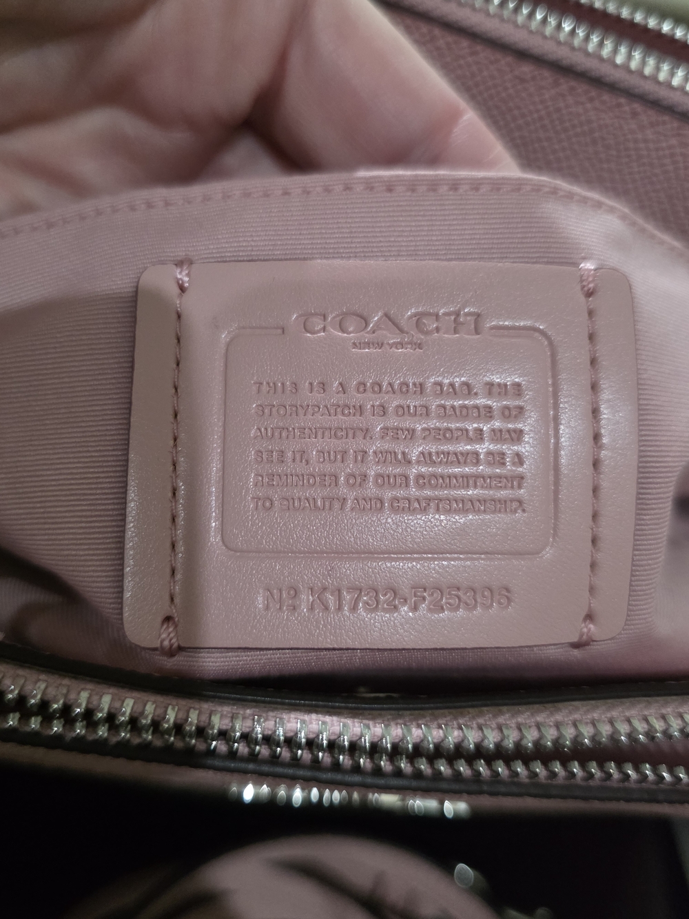 *SOLD* Coach Brooke Carryall Khaki Blush Signature Coated Canvas and Crossgrain - Picture 5 of 7